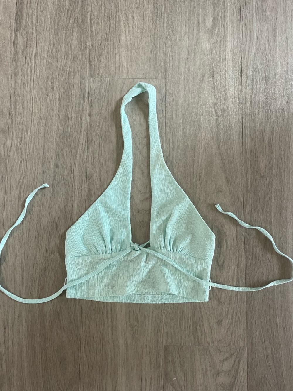 Urban Outfitters Mint Textured Halter Top